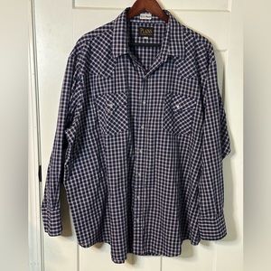 Plains Western Wear Big Man 2X Pearl Snap flannel